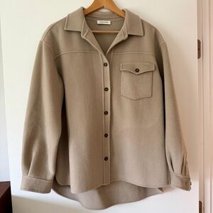 Annie Bing Tan Wool-cashmere Blazer
